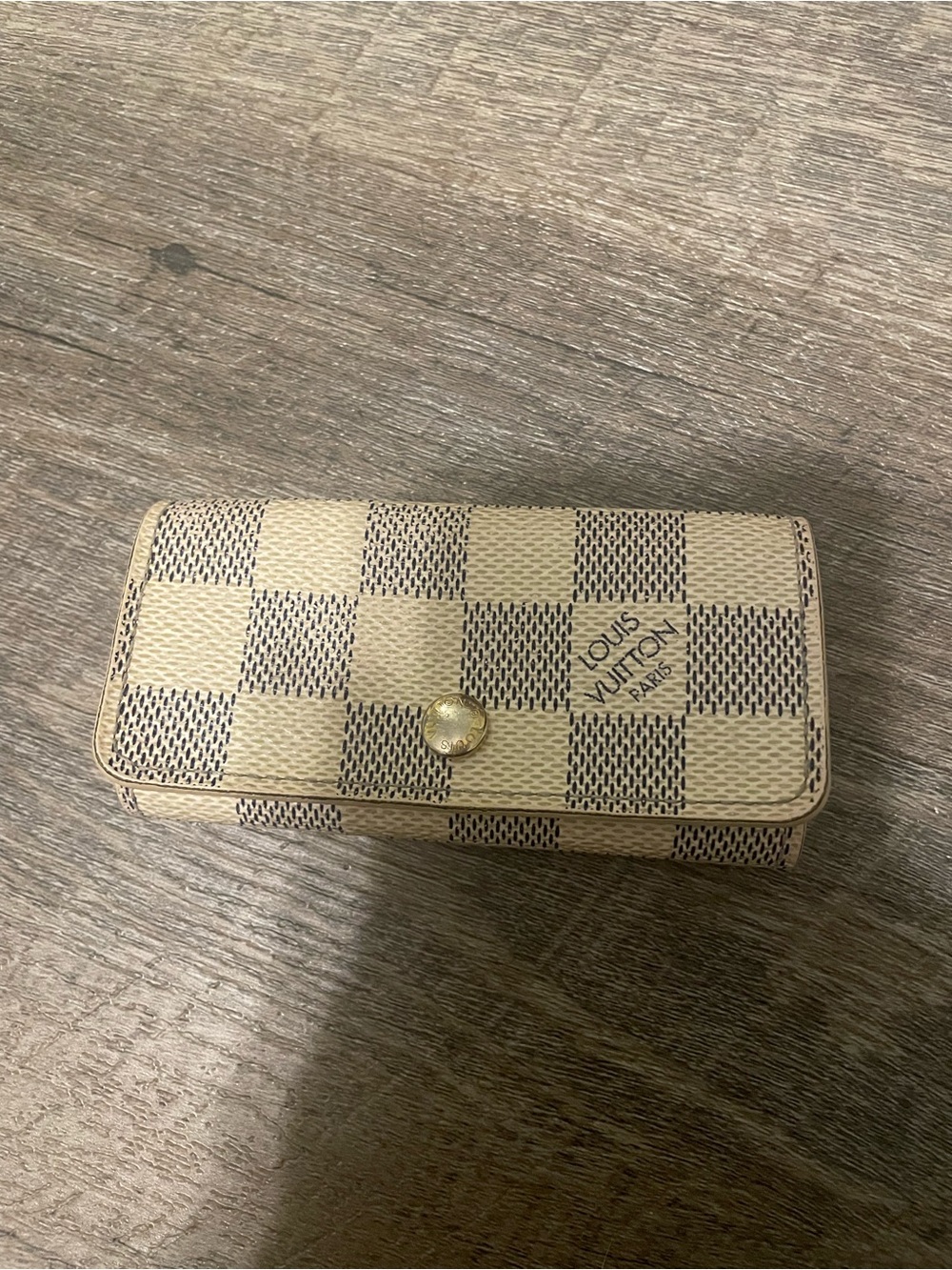 Louis Vuitton Damier Azur Checkered Women's Key Holder